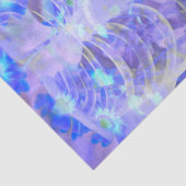 Skeletrib Kooi Floral Paars Blauw  Tissuepapier (Detail)