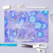 Skeletrib Kooi Floral Paars Blauw  Tissuepapier (Craft)