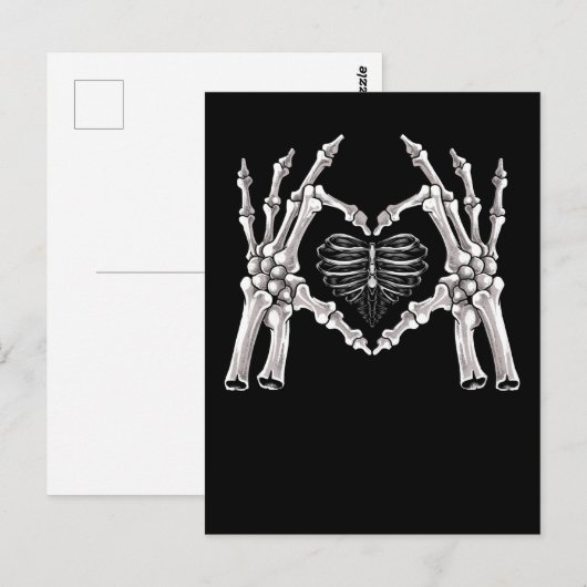 Skeletribben Handje Briefkaart (Voorkant / Achterkant)