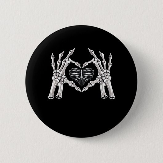 Skeletribben Handje Ronde Button 5,7 Cm (Voorkant)