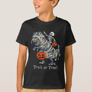 Skeletrijdende mummie dinosaurus T Rex T-shirt