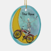 Skeletrog Bike Keramisch Ornament (Rechts)