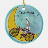 Skeletrog Bike Keramisch Ornament (Voorkant)