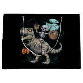 Skeletrog Dinosaur T rex Halloween Pumpkin Groot Cadeauzakje (Voorkant)