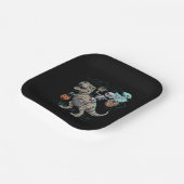 Skeletrog Dinosaur T rex Halloween Pumpkin Papieren Bordje (Gebogen)