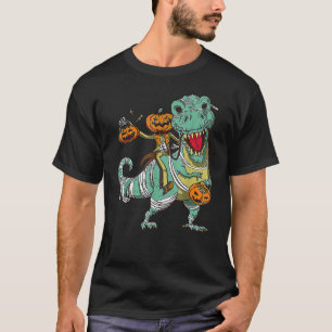 Skeletrog Mummy Dinosaur Rex Pumpkin Hallow T-shirt