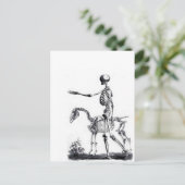 Skeletschedel Halloween Dag van de dode afdruk Briefkaart (Staand voorkant)