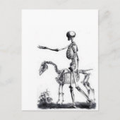 Skeletschedel Halloween Dag van de dode afdruk Briefkaart (Voorkant)