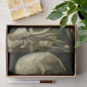 Skeletschedel met brandende sigaret, 1885 tissuepapier (Geschenk)