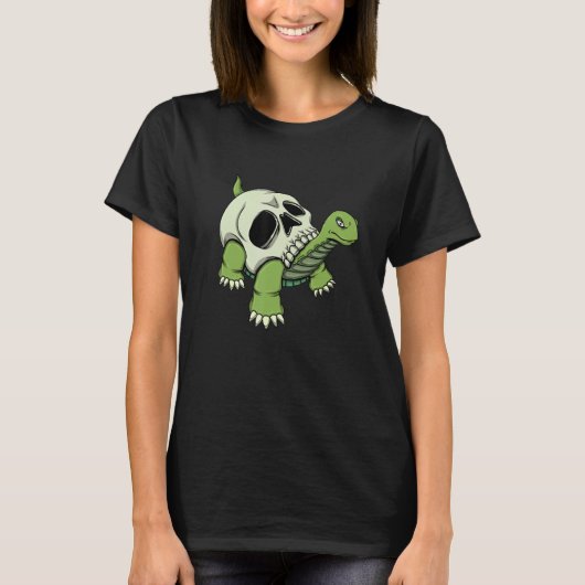 Skeletschildpad Skeletkop T-shirt (Voorkant)