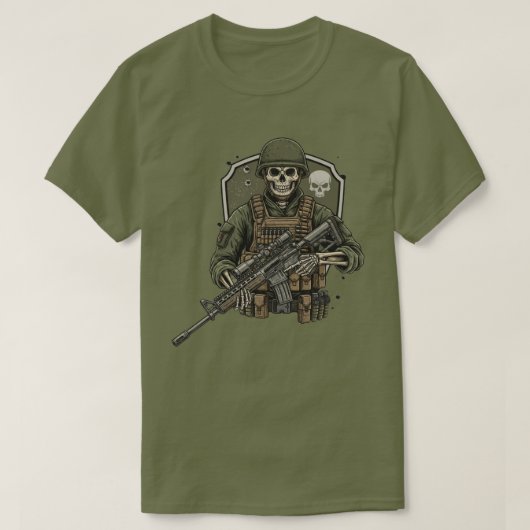 Skeletschutter T-shirt (Design voorkant)