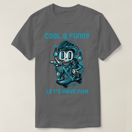 Skeletskatelets hebben flauw gegeten t-shirt (Design voorkant)