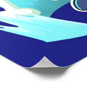 Skeletskelet van de soort "Cool Pixel Art" Poster (Hoek)