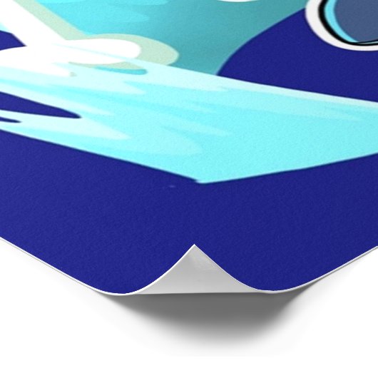 Skeletskelet van de soort "Cool Pixel Art" Poster (Hoek)