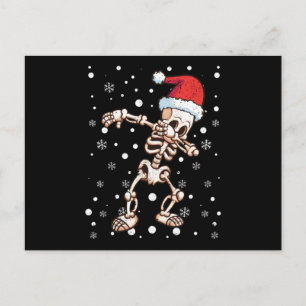 Skeletskelet voor kerstmis briefkaart