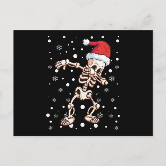 Skeletskelet voor kerstmis briefkaart (Voorkant)