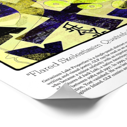 Skeletskeletsmaakstof Quatrefoil Poster (Hoek)