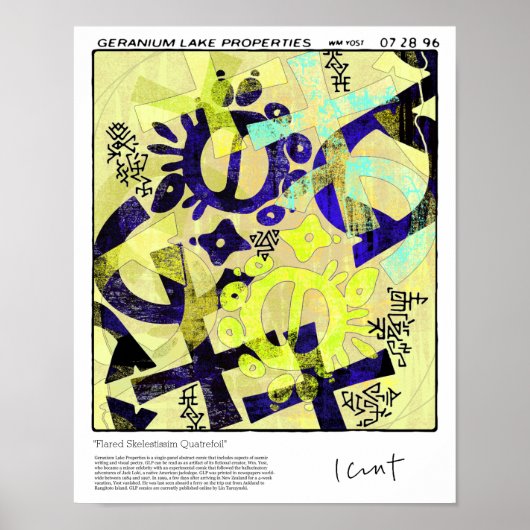 Skeletskeletsmaakstof Quatrefoil Poster (Voorkant)