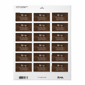 skeletsleutel | Rustic Faux Wood Nieuw adres Etiket (Full Sheet)