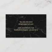 Skeletsleutel voor onroerend goed Realtor Marble Visitekaartje (Achterkant)