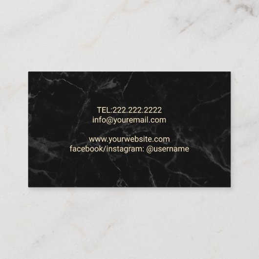 Skeletsleutel voor onroerend goed Realtor Marble Visitekaartje (Achterkant)