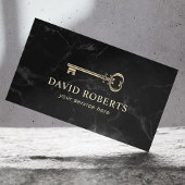 Skeletsleutel voor onroerend goed Realtor Marble Visitekaartje