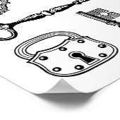 Skeletsleutels en -sloten poster (Hoek)