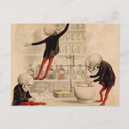 Skeletspapier Briefkaart (Voorkant)