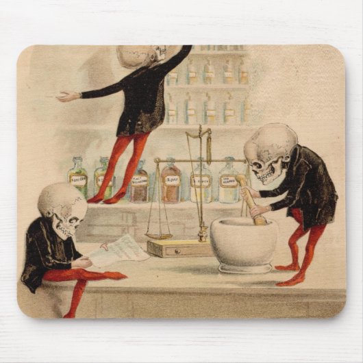 Skeletspapier Muismat (Voorkant)