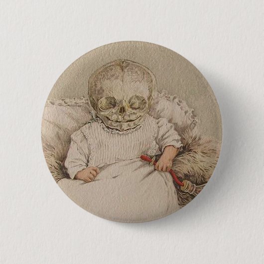 Skeletspier Baby Ronde Button 5,7 Cm (Voorkant)