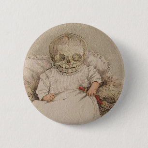Skeletspier Baby Ronde Button 5,7 Cm