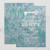 Skeletspier van de opwarming van de aarde Blauwgro Kaart (Voorkant / Achterkant)