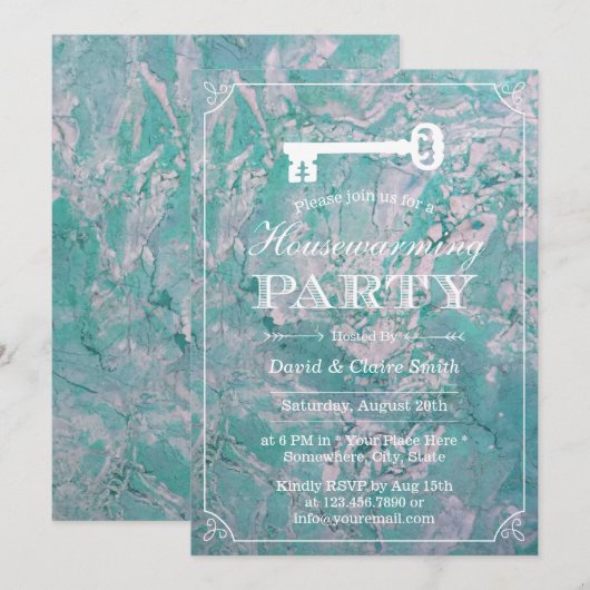 Skeletspier van de opwarming van de aarde Blauwgro Kaart (Voorkant / Achterkant)