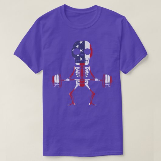 Skeletspier voor gym opvliegers t-shirt (Design voorkant)