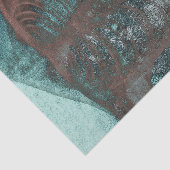 skeletspieren Blauwgroen bruine textuur Tissuepapier (Detail)