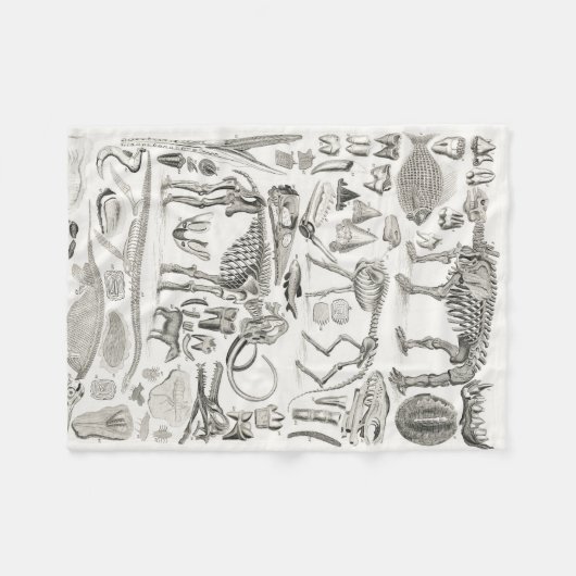 Skeletspieren Dierlijke halloween Fleece Deken (Voorkant (Horizontaal))