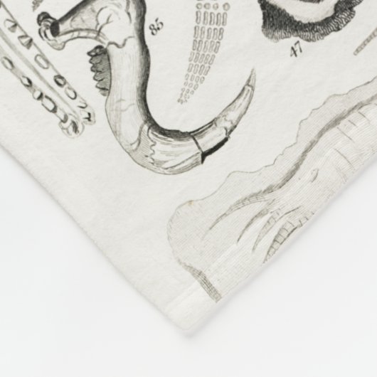 Skeletspieren Dierlijke halloween Fleece Deken (Hoek)