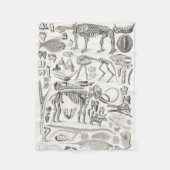 Skeletspieren Dierlijke halloween Fleece Deken (Voorkant)