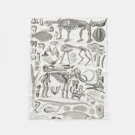 Skeletspieren Dierlijke halloween Fleece Deken (Voorkant)