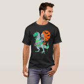 Skeletspieren Dinosaur rex Halloween Kinder T-shirt (Voorkant volledig)