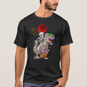 Skeletspieren Dinosaur Rex Halloween Kinder T-shirt