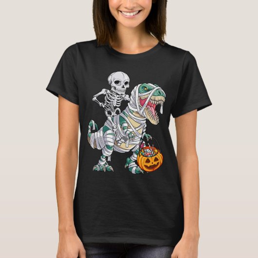 Skeletspieren Dinosaur T rex Halloween Kind T-shirt (Voorkant)