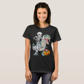 Skeletspieren Dinosaur T rex Halloween Kind T-shirt (Voorkant volledig)