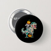 Skeletspieren Dinosaur T rex Halloween Pum Ronde Button 5,7 Cm (Voorkant /achterkant)