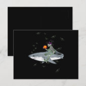 Skeletspieren - Funny Halloween Shark Gift Aankondigingskaart (Voorkant / Achterkant)