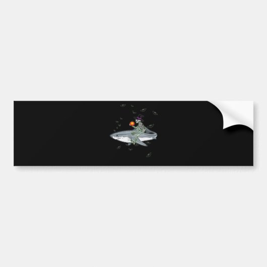 Skeletspieren - Funny Halloween Shark Gift Bumpersticker (Voorkant)