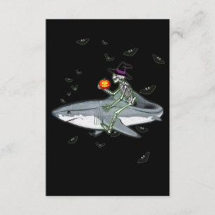 Skeletspieren - Funny Halloween Shark Gift Informatiekaartje