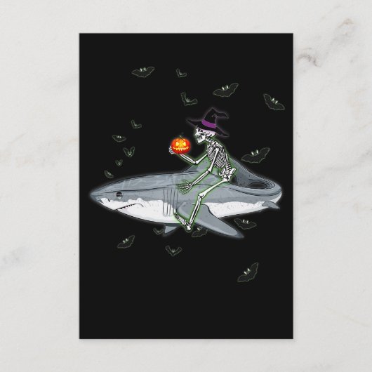 Skeletspieren - Funny Halloween Shark Gift Informatiekaartje (Voorkant)