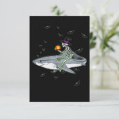 Skeletspieren - Funny Halloween Shark Gift Informatiekaartje (Staand voorkant)