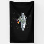 Skeletspieren - Funny Halloween Shark Gift Spandoek (Verticaal)